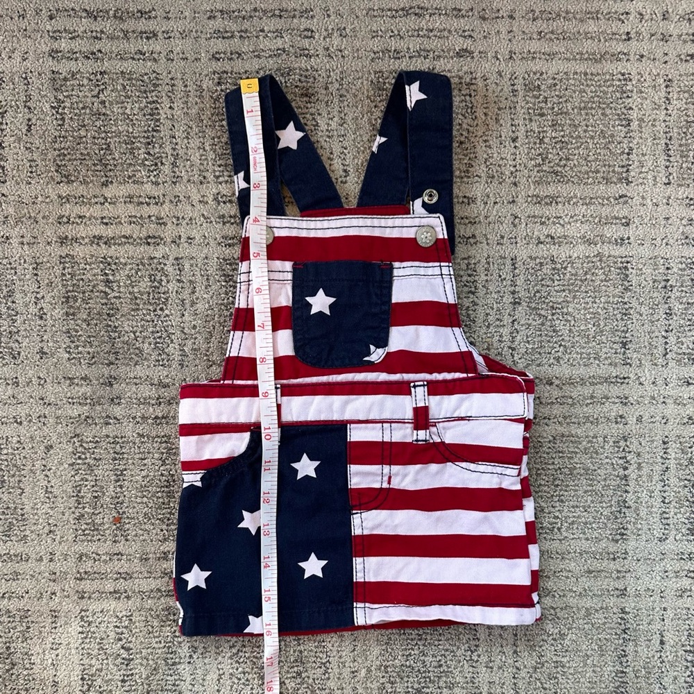 The Children's Place Red and White Overalls